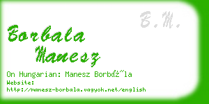 borbala manesz business card